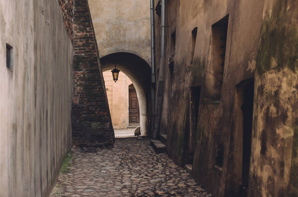 Street view in old center of Lublin, Poland