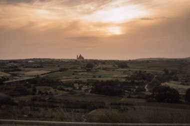 Rotunda St. John Baptist Kilisesi görünümüne Gozo, Malta
