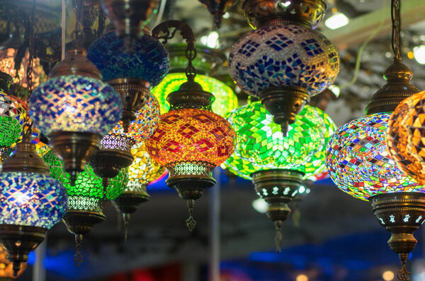 Lanterns in Istanbul shop, Turkey