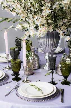 Zeytin ağacı ile ziyafet için düğün dekorasyon