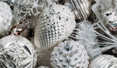 beyaz Noel ağaç süsleme