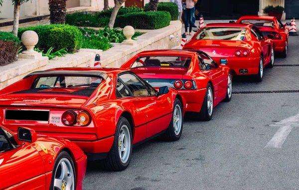 Ferrari Показати Жовтня 2016 Валлетті Мальта Задньої Зору Червоний Ferraries — стокове фото