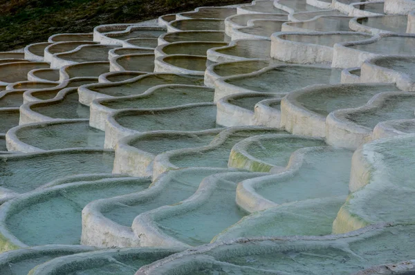 Termale Terrazza Minerale Ungheria Egerszalok — Foto Stock