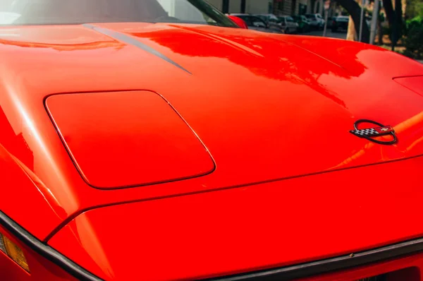 Mdina Malta 2016 Malta Clássico Grand Prix Vermelho Corvette — Fotografia de Stock