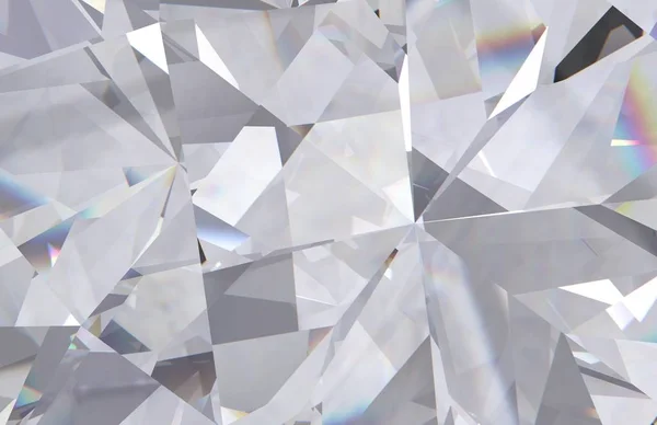 Geschichtete Textur dreieckigen Diamanten oder Kristallformen Hintergrund. 3D-Rendering-Modell — Stockfoto