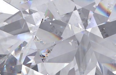 üçgen makro elmas şekiller küçük bir elmas ile bunların üzerine katmanlı