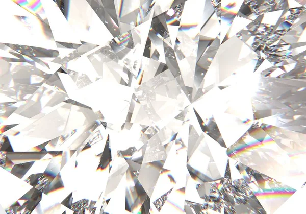 Realistic diamond texture close up, 3D illustration. — Stock Photo, Image