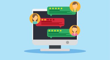 Müşteri gözden geçirme sembol kavramı. Geribildirim işareti itibar mükemmel internet araştırması. İletişim memnuniyeti yıldız derecelendirmesi. Simgesi istemci kullanıcı olumlu bir mesaj iş. En iyi sonuç kalite sadakat.