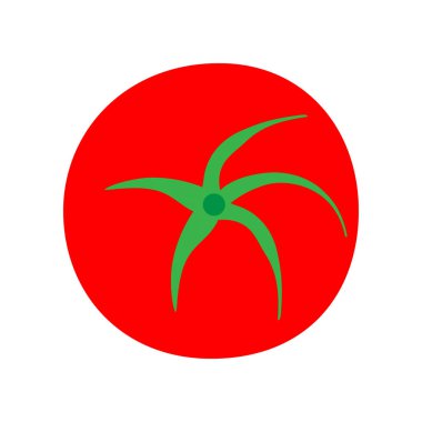 Domates vejetaryen doğal izole hasat vektör. Doğa kırmızı sebze yemek yemek yaz. Lezzetli illüstrasyon vegan taze organik arka plan. Bitki simgesi karikatür color nesnesi. Ürün üstten görünüm.