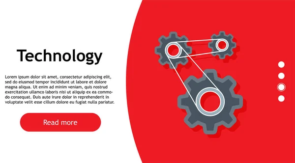 Technology Digital Mechanical Gear Concept Vector Network Wheel Business Background — Stock Vector