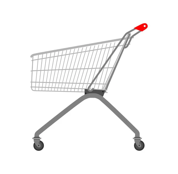 Einkaufswagen Vektor Symbol Supermarkt Einzelhandelskorb Marketing Isoliert Lebensmittelgeschäft Lebensstil Paymeny — Stockvektor