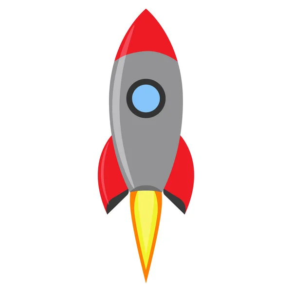 ロケット打ち上げの創造空間ベクトル 飛行のアイデアのシンボル赤い宇宙船 未来的な天文学シャトル アイコン背景 冒険技術概念を開始します 開発車両プロジェクト コスモス — ストックベクタ
