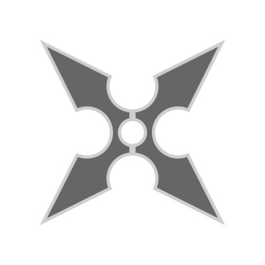 Atma yıldız ninja shuriken vektör düz simgesi. Eğlenceli antika öldür 
