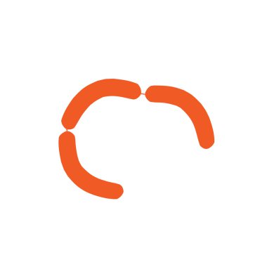 Sosis lezzetli lezzetli öğle yemeği vektör simgesi. Set kırmızı madde pi