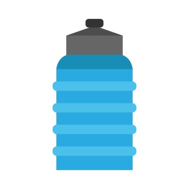 Flagon mavi çanak çömlek sıvı içecek vektör simgesi. Su şişesi l