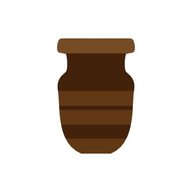 Saksı bahçe sanatı vektör simgesi. İzole beyaz dekor ev 