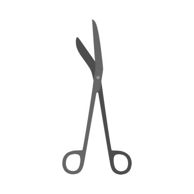 Bandaj makas sağlıklı düz tıbbi ambulans işareti vektör simgesi