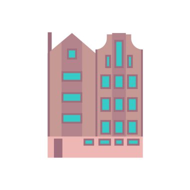 Bina şehir iş ofisi modern vektör simgesi mimari co