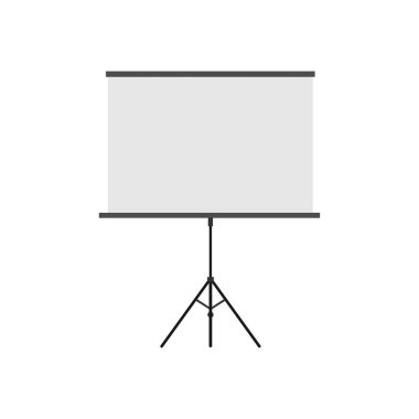 Projeksiyon ekranı illüstrasyon grafik ofis çalışma vektör simgesi. 