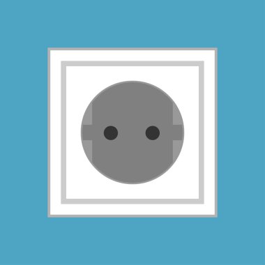 Duvar soketi vektör simge ekipman iç teknoloji nesne. El