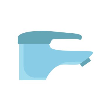 Musluk yan görünüm sembolü ekipman su musluğu vektör simgesi. Househo