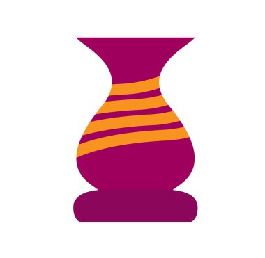 Amphora düz vektör geleneksel klasik müze kase vazo. Ancien