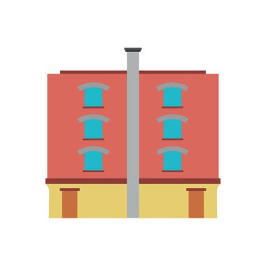 Konut vektör düz ev simgesi. Kavram yapı yapısı r