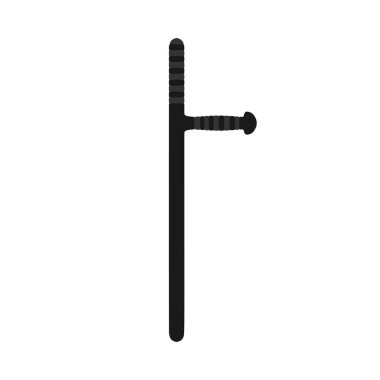 Polis cop siyah işaret vektör simgesi. Uygulama askeri silah