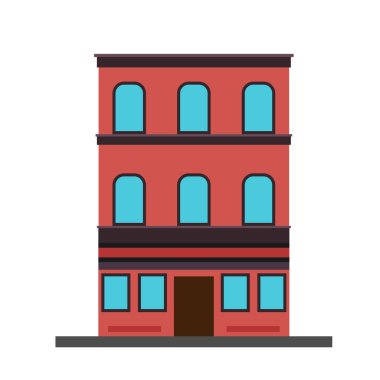 Apartman bina konsept vektör yapısı gayrimenkul. A