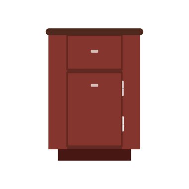 Dolap daire ekipmanları izole kutu. İç basit vintag