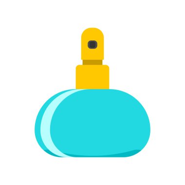 Parfüm şişe bakım kozmetik sıvı konteyner vektör simgesi düz.