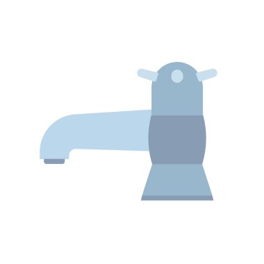 Musluk yan görünüm sembolü ekipman su musluğu vektör simgesi. Househo