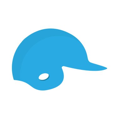 Beyzbol kask mavi yan görünüm sembolü üniforma oyun rekabet m