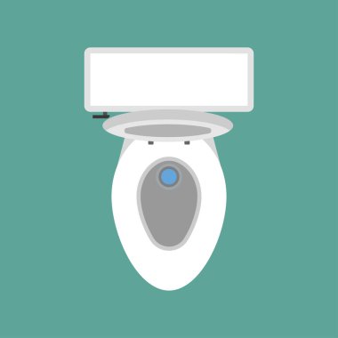 Tuvalet üst görünümü vektör simgesi banyo iç. Wc ev ev
