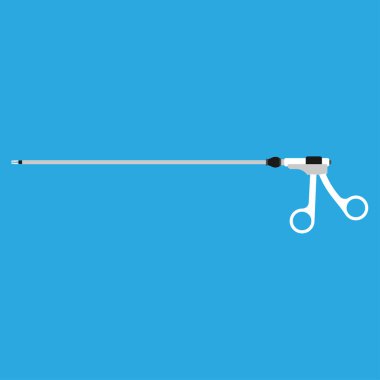 Laparoscopic surgery instrument doc procedure vector icon side v clipart