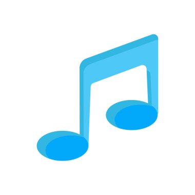 Müzik notavektör sembolü illüstrasyon melodi tasarım simgesi. Abst