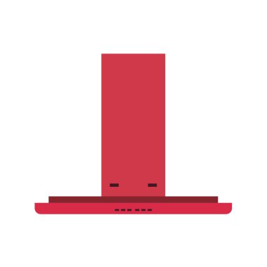 Mutfak kaputu hava çıkarıcı filtre sembolü. Düz simge havalandırma 