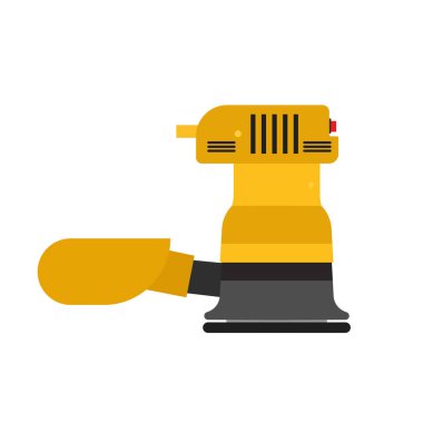 Sander vektör simgesi ekipman izole aracı. İnşaat iş zanaat 