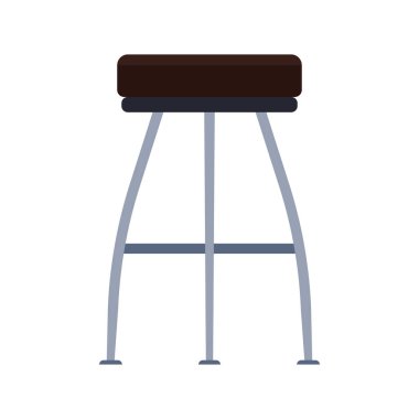 Bar sandalye vektör simgesi mobilya tasarımı. İç yüksek dışkı kafe