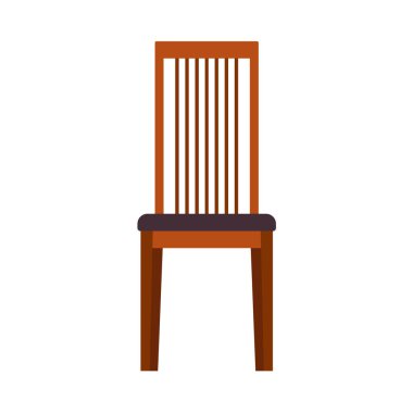 Sandalye ön görünüm vektör simgesi fruniture illüstrasyon izole 