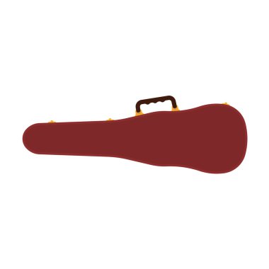 Violin case vector icon music instrument cartoon. Isolated white clipart