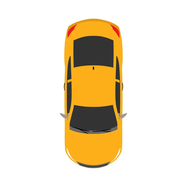 Car Top View concept Urban auto plat vector icoon geïsoleerd — Stockvector