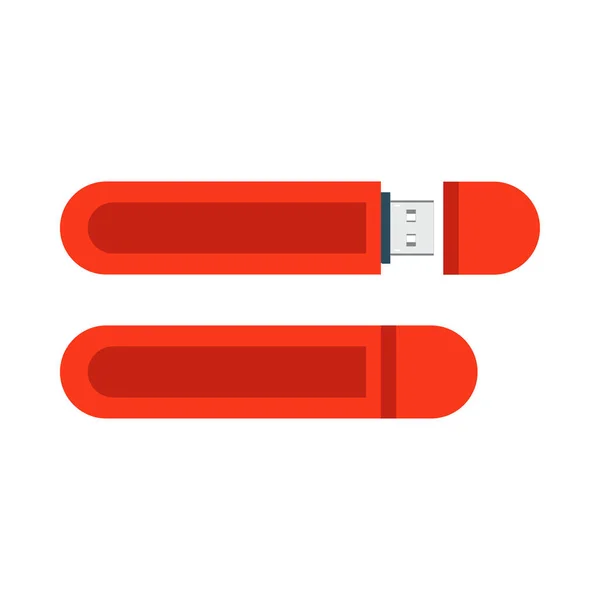 USB Flash Drive elektronische hardware teken. Plat vector pictogram bestand — Stockvector