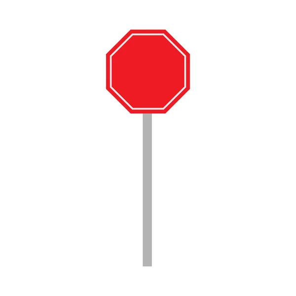 Kırmızı yol ulaşım ı şehir işareti. Düz vektör karayolu signboar — Stok Vektör