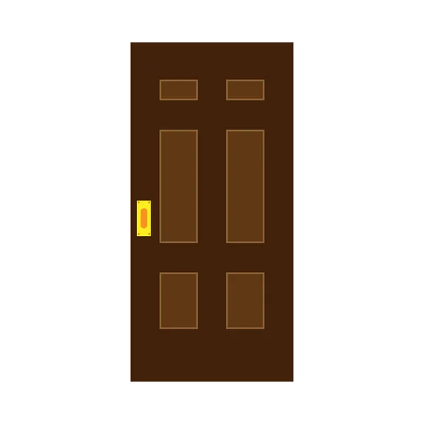 Puerta exterior decoración seguridad entrada vector plano icono. Hou. — Vector de stock