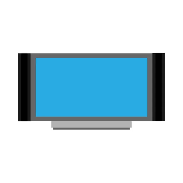 Flachbildfernseher elektronische Geräte Symbol. Symbolvektor Fernsehen — Stockvektor