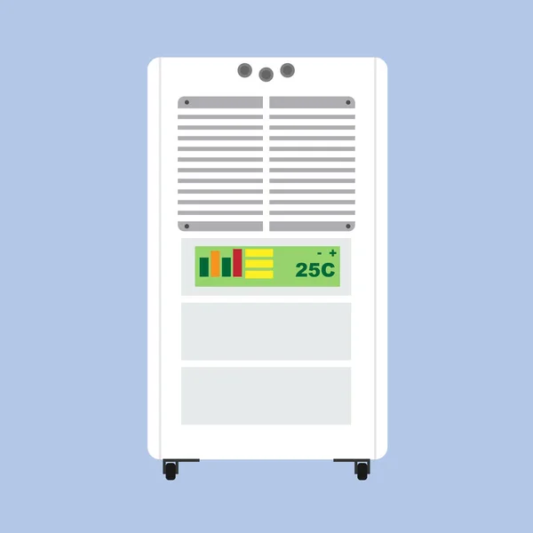 Conditioner luchtkoeling energietechnologie geïsoleerd wit. Comfort — Stockvector