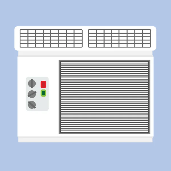 Acondicionador tecnología de refrigeración por aire aislado blanco. Confort — Vector de stock