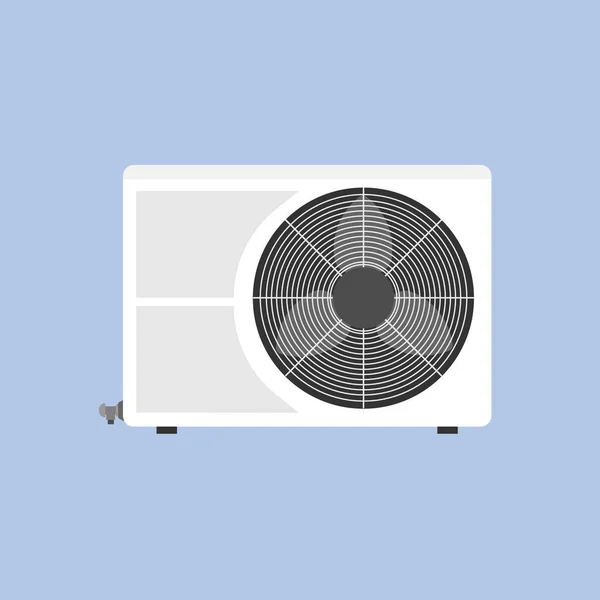 Klima ünitesi teknolojisi beyaz izole hava havalandırma kompresörü — Stok Vektör