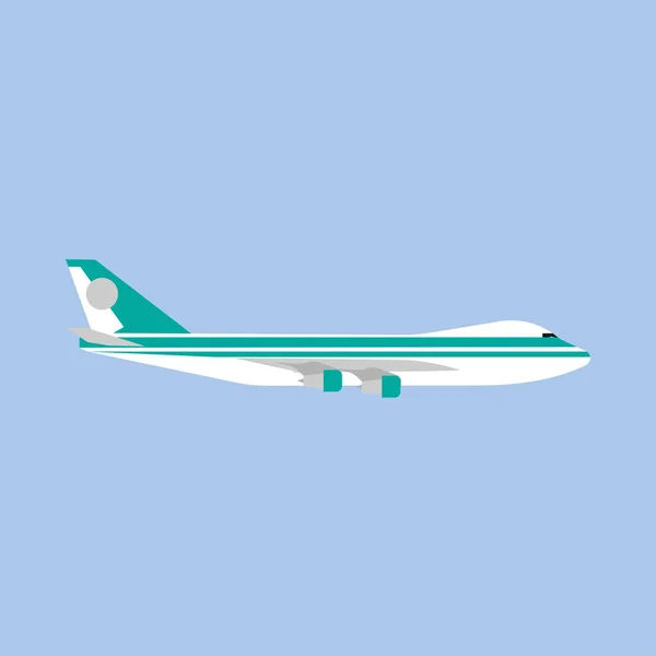 Transoptação de avião veículo de viagem moderno visão lateral vetor . — Vetor de Stock